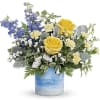 Escape to the seaside without leaving home! This radiant yellow rose bouquet