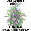 A tall and showy standing easel spray for sympathy services.