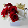 Make them feel like royalty with our Royal Red Rose Crown Bouquet