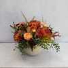 SLEEK MODERN GARDEN ARRANGEMENT IN A 5 INCH CONCRETE CONTAINER WITH BROZE