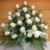 The White Rose Sympathy Arrangement by Savilles Country Florist, consisting of 24