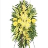 Yellow standing spray with flowers, a beautiful tribute for a loved one&#039;s