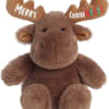 Get into the holiday mood with this snuggly 10&quot; brown Christmas moose