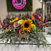 Wow your guests with a gorgeous &quot;long &amp; low&quot; centerpiece for your