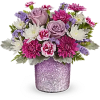 Make Mom&#039;s day shine with Teleflora&#039;s Radiant Reverie cylinder vase, featuring a