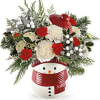 Charming and festive, this classic Christmas gift presents a delightful ceramic snowman