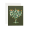 Handwritten menorah card