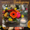Beautiful arrangement with autumn colors ideal to celebrate this important and special