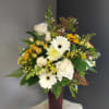 A beautifully selected bunch of the freshest flowers in a vase uniquely