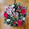 This beautiful silk Christmas wreath is the perfect accent to your front
