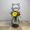 Something special for your favorite cat lover. This metal kitty holds a