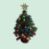 Our artificial Tabletop Christmas Tree comes fully decorated with bulbs, a star