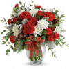 Make their season bright with this fun bouquet of Christmas blooms, hand-delivered