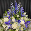 Wrap your loved one in beautiful blue and white tones as beautiful