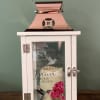 This beautiful sympathy themed lantern is a thoughtful lasting tribute suitable for
