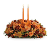 Graciously gather your family around the warm glow and classic autumn colors