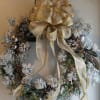 Gold and Silver Snowy Wreath