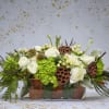 This arrangement exudes natural elegance with its harmonious blend of soft white