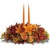 Graciously gather your family around the warm glow and classic autumn colors