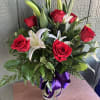 Half dozen Roses with Lilies.