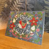 Greeting card perfect for the holidays. 

Outside: &quot;Peach on Earth&quot;
Inside: &quot;Wishing you