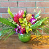 Welcome to paradise! This arrangement is sure to take you there! Tropical