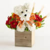 EXCLUSIVE Our whimsical autumn arrangement is doggone adorable! Popping out of a