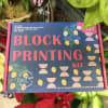 Includes handmade wood printing blocks, 2 colors of ink, brayer, 10 sheets