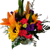 Sunflowers, lilies, and carnations to brighten anyone's day!
