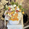 Brighten any space with our Elegant Autumn Flower vase Arrangement! Bursting with