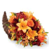 Celebrate the heart of the season with our Golden Harvest Cornucopia, a