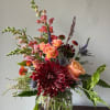 Beautiful snapdragons, roses and spray roses, chysanthemum, thistle, veronica, and, as always