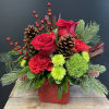 The &quot;Holly Jolly&quot; arrangement is a vibrant and cheerful blend of red