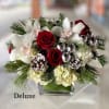 The holiday twist on a classic Andes&#039; florist design! Hydrangeas roses and