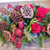 This stunning bouquet is handcrafted to bring the cozy rustic feel of