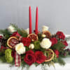 Customize your own Christmas long and low centerpiece.
is the perfect accent for