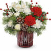 Adorn your halls with timeless holiday elegance! This delightful bouquet of Christmas