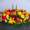 Gorgeous fresh floral centerpiece for fall and Thanksgiving. We deliver!