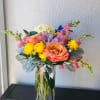 - 4 Pink Snapdragons
- 3 Orange Roses
- 4 Yellow Ranunculus
- 2 Pink