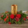 Add blustery cheer to any holiday table with this coniferous centerpiece studded