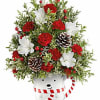 Teleflora's Send A Hug&reg; Snowy Lane Tree is a festive floral Christmas