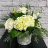 White blooms and evergreen...the perfect winter combination!
