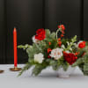 A festive centerpiece to add fresh floral to the dining table.