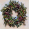 Organic and fresh 20&quot; wreath of different fresh herbs with the freshest