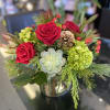 Succulent, Red and green flowers in a vase
