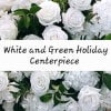 Using all premium white flowers and farm fresh Christmas greenery we will