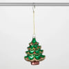 This retro iridescent Christmas tree ornament radiates vintage holiday cheer. The iridescent