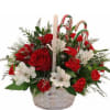 Spread holiday cheer with our inviting basket of blooms
