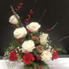 This beautiful  red and white arrangement , it is made with