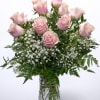 Soft, elegant, and timeless&mdash;our Light Pink Dozen Roses arrangement is a beautiful